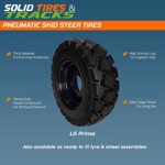 10x16.5 Primo L-5 Skid Steer Tires with Rims - Extreme Duty